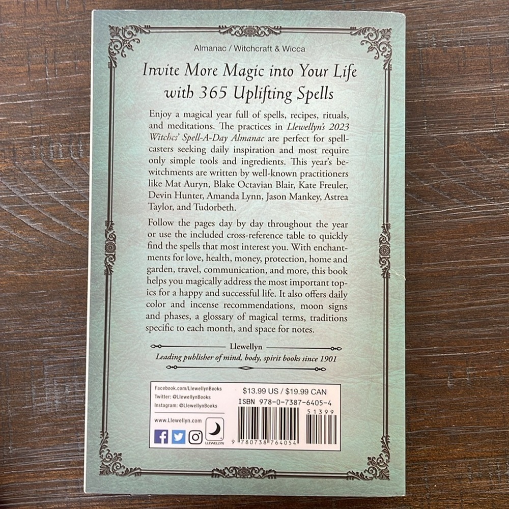NEW 2 Book Set Llewellyn's Witches Spell-A-day Almanac 2023 & 2024 - Picture 5 of 7